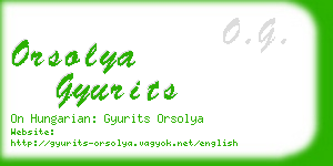 orsolya gyurits business card
